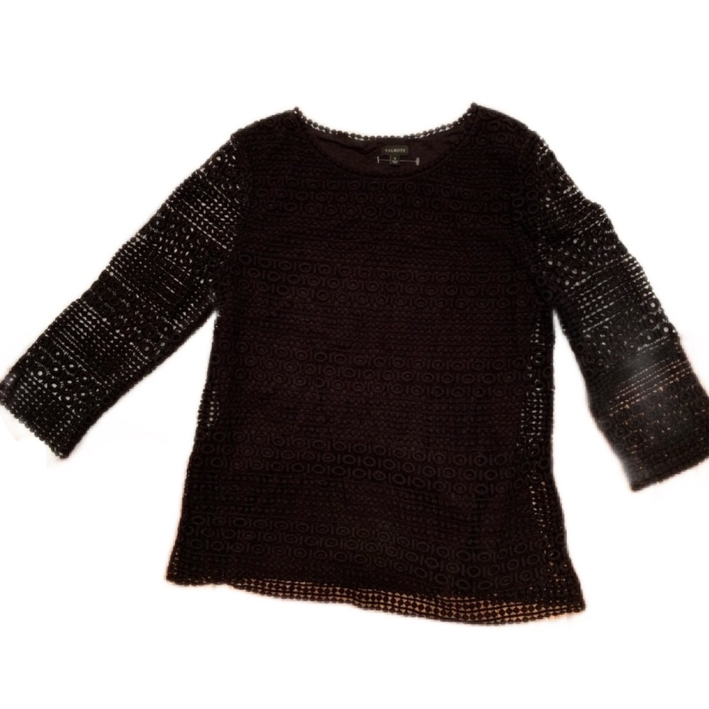Talbots Crocheted Lace Top